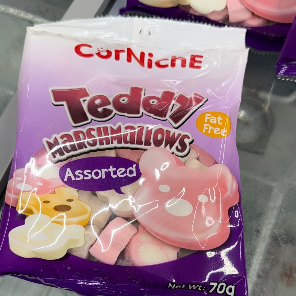 Corniche Teddy Marshmallows - Assorted Pink, White, Yellow 3 packets